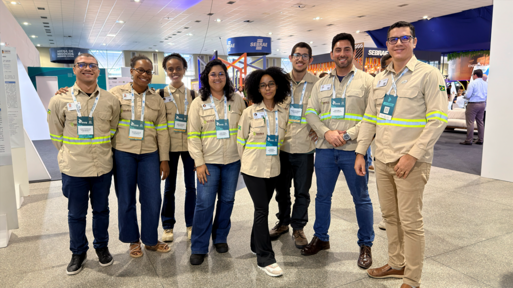 Equipe da Îandére Engenharia Sustentável participando do Sergipe Oil & Gas 2026 em ambiente de evento empresarial e inovação.